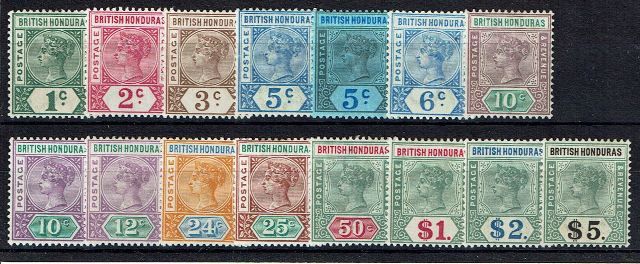 Image of British Honduras/Belize SG 51/65 VLMM British Commonwealth Stamp